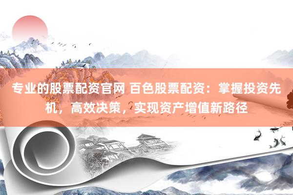 专业的股票配资官网 百色股票配资：掌握投资先机，高效决策，实现资产增值新路径