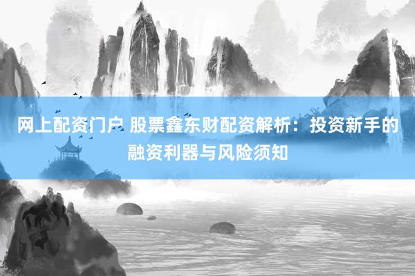 网上配资门户 股票鑫东财配资解析：投资新手的融资利器与风险须知