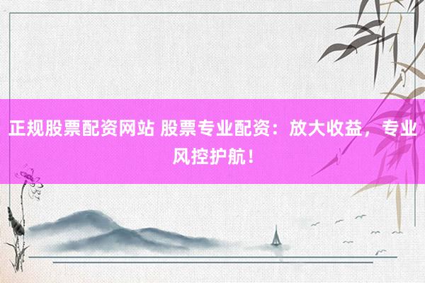 正规股票配资网站 股票专业配资：放大收益，专业风控护航！