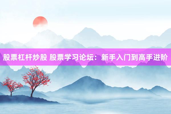 股票杠杆炒股 股票学习论坛：新手入门到高手进阶
