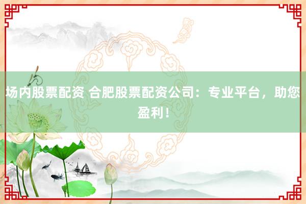 场内股票配资 合肥股票配资公司:专业平台,助您盈利!
