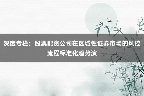 深度专栏:股票配资公司在区域性证券市场的风控流程标准化趋势演