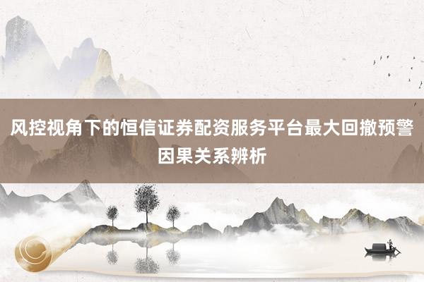 风控视角下的恒信证券配资服务平台最大回撤预警因果关系辨析